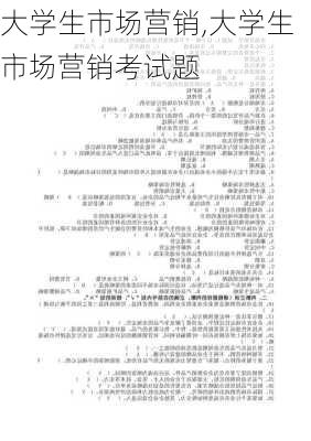 大学生市场营销,大学生市场营销考试题-第3张图片-星梦范文网