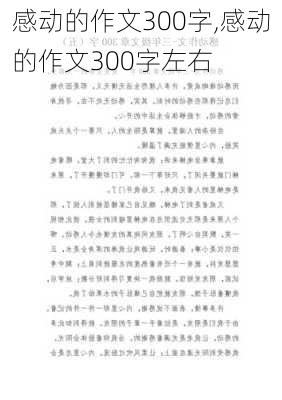 感动的作文300字,感动的作文300字左右-第3张图片-星梦范文网