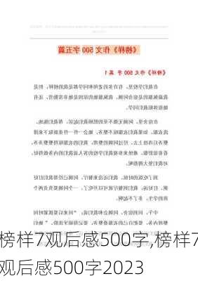 榜样7观后感500字,榜样7观后感500字2023