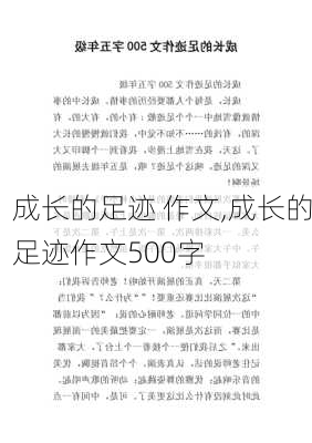 成长的足迹 作文,成长的足迹作文500字