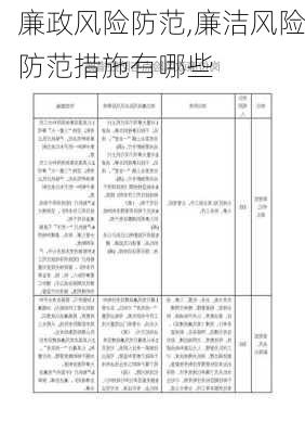 廉政风险防范,廉洁风险防范措施有哪些