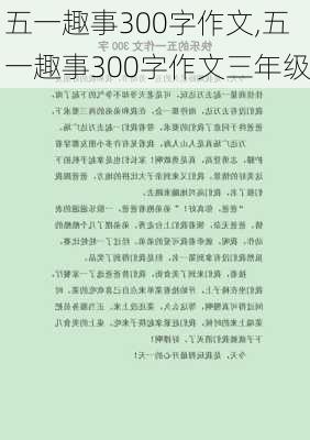 五一趣事300字作文,五一趣事300字作文三年级-第3张图片-星梦范文网