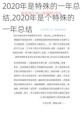 2020年是特殊的一年总结,2020年是个特殊的一年总结-第1张图片-星梦范文网