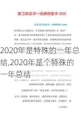 2020年是特殊的一年总结,2020年是个特殊的一年总结-第2张图片-星梦范文网