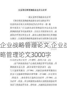 企业战略管理论文,企业战略管理论文3000字-第2张图片-星梦范文网