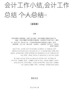 会计工作小结,会计工作总结 个人总结-第2张图片-星梦范文网