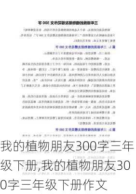 我的植物朋友300字三年级下册,我的植物朋友300字三年级下册作文-第2张图片-星梦范文网