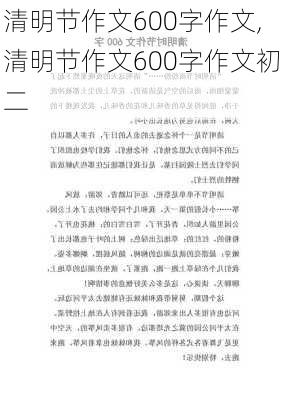 清明节作文600字作文,清明节作文600字作文初二-第2张图片-星梦范文网