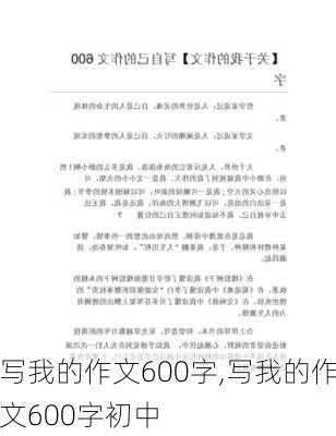 写我的作文600字,写我的作文600字初中-第3张图片-星梦范文网