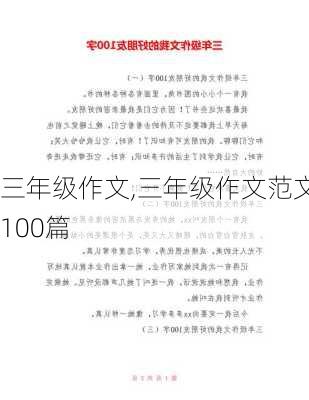 三年级作文,三年级作文范文100篇-第3张图片-星梦范文网