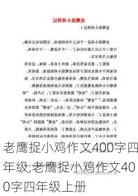 老鹰捉小鸡作文400字四年级,老鹰捉小鸡作文400字四年级上册-第2张图片-星梦范文网