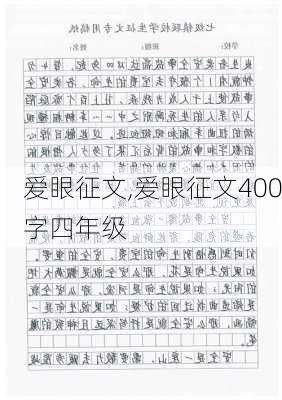 爱眼征文,爱眼征文400字四年级-第2张图片-星梦范文网