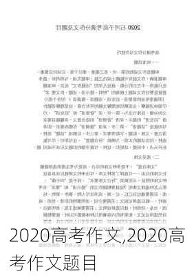 2020高考作文,2020高考作文题目-第3张图片-星梦范文网