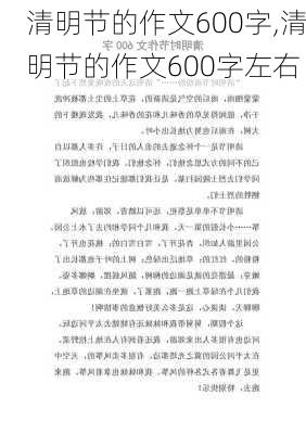 清明节的作文600字,清明节的作文600字左右-第2张图片-星梦范文网