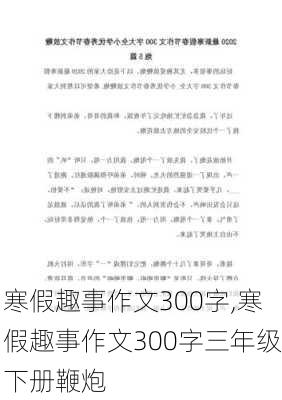 寒假趣事作文300字,寒假趣事作文300字三年级下册鞭炮-第2张图片-星梦范文网