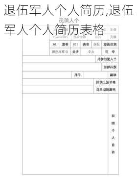 退伍军人个人简历,退伍军人个人简历表格-第3张图片-星梦范文网