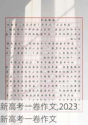 新高考一卷作文,2023新高考一卷作文