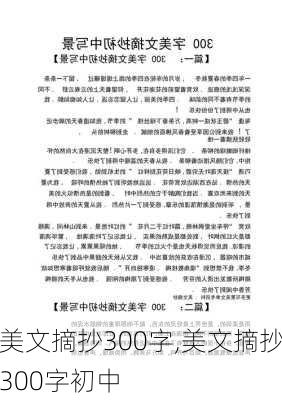 美文摘抄300字,美文摘抄300字初中-第2张图片-星梦范文网