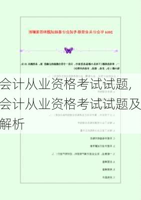 会计从业资格考试试题,会计从业资格考试试题及解析