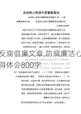 反腐倡廉文章,防腐廉洁心得体会800字-第2张图片-星梦范文网