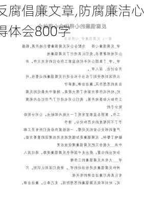 反腐倡廉文章,防腐廉洁心得体会800字-第3张图片-星梦范文网