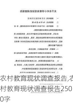 农村教育现状调查报告,农村教育现状调查报告2500字-第3张图片-星梦范文网