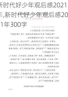 新时代好少年观后感2021年,新时代好少年观后感2021年300字