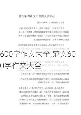 600字作文大全,范文600字作文大全-第3张图片-星梦范文网