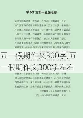 五一假期作文300字,五一假期作文300字左右-第3张图片-星梦范文网