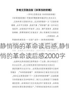 静悄悄的革命读后感,静悄悄的革命读后感2000字-第3张图片-星梦范文网