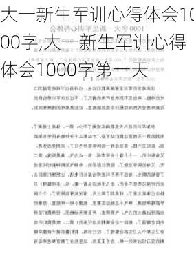 大一新生军训心得体会1000字,大一新生军训心得体会1000字第一天-第3张图片-星梦范文网