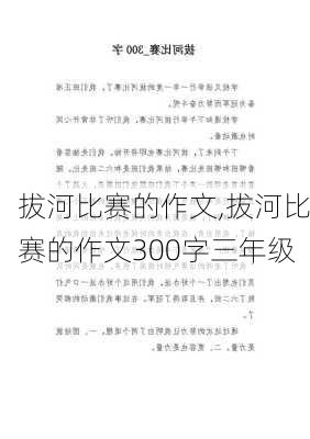 拔河比赛的作文,拔河比赛的作文300字三年级