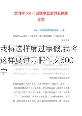 我将这样度过寒假,我将这样度过寒假作文600字