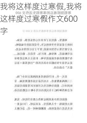 我将这样度过寒假,我将这样度过寒假作文600字-第3张图片-星梦范文网