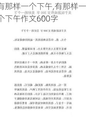 有那样一个下午,有那样一个下午作文600字-第2张图片-星梦范文网