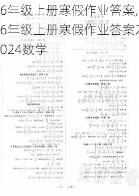 6年级上册寒假作业答案,6年级上册寒假作业答案2024数学-第2张图片-星梦范文网