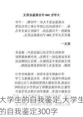 大学生的自我鉴定,大学生的自我鉴定300字