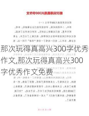 那次玩得真高兴300字优秀作文,那次玩得真高兴300字优秀作文免费-第3张图片-星梦范文网