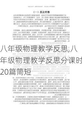 八年级物理教学反思,八年级物理教学反思分课时20篇简短-第3张图片-星梦范文网