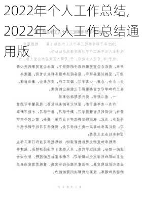 2022年个人工作总结,2022年个人工作总结通用版-第2张图片-星梦范文网