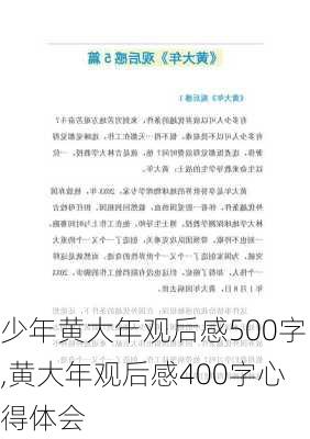 少年黄大年观后感500字,黄大年观后感400字心得体会