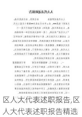 区人大代表述职报告,区人大代表述职报告精选-第2张图片-星梦范文网