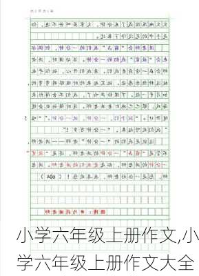 小学六年级上册作文,小学六年级上册作文大全-第2张图片-星梦范文网