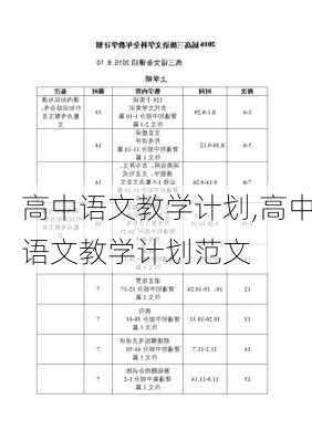 高中语文教学计划,高中语文教学计划范文-第2张图片-星梦范文网