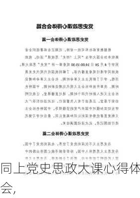 同上党史思政大课心得体会,