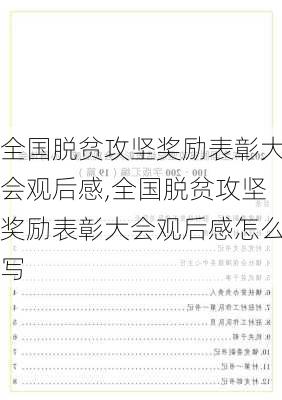 全国脱贫攻坚奖励表彰大会观后感,全国脱贫攻坚奖励表彰大会观后感怎么写-第3张图片-星梦范文网