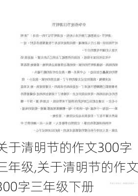 关于清明节的作文300字三年级,关于清明节的作文300字三年级下册-第2张图片-星梦范文网