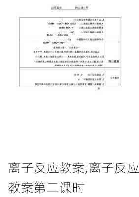 离子反应教案,离子反应教案第二课时-第3张图片-星梦范文网