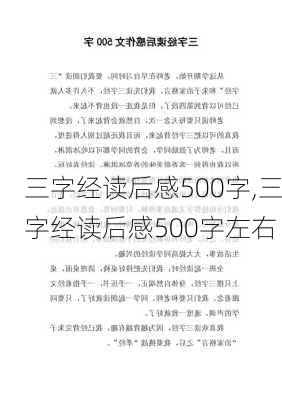 三字经读后感500字,三字经读后感500字左右-第1张图片-星梦范文网