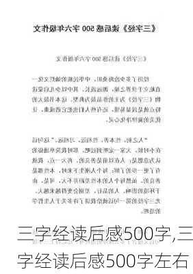 三字经读后感500字,三字经读后感500字左右-第2张图片-星梦范文网